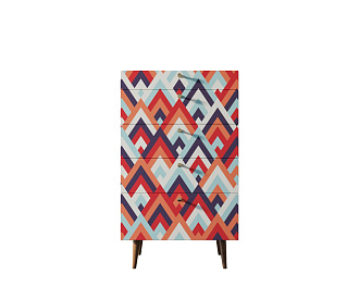 Комод высокий "Berber" принт 2 арт BB10/Print_02