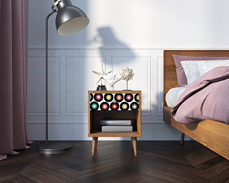 Тумбочка "Berber" с открытой полкой 37 принт арт BB33/Print_37