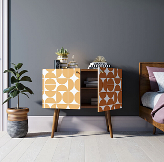 Комод на высоких ножках "Berber" малый принт 14 арт BB13/Print_14