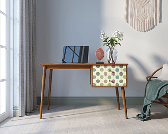 Стол рабочий "Berber" принт 24 с одной тумбой арт BB20/Print_24