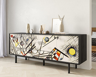 Комод с тремя дверками и тремя ящиками "Emerson" by Kandinsky арт EM07/Print_01