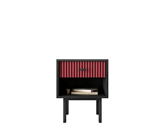 Тумбочка с верхним ящиком "Emerson" арт EM11/red/L