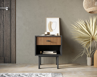 Тумбочка с верхним ящиком "Emerson" арт EM11