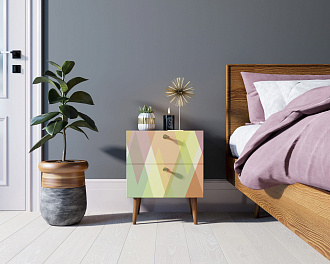 Тумбочка "Berber" с двумя ящиками 16 принт арт BB03/Print_16