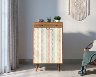 Комод "Berber" два ящика и дверки 45 принт арт BB46/Print_45
