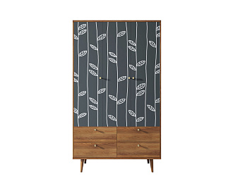 Шкаф трехстворчатый "Berber" принт 18 арт BB02/Print_18