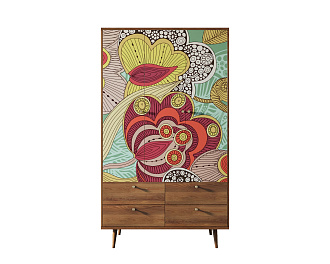 Шкаф трехстворчатый "Berber" принт 6 арт BB02/Print_06