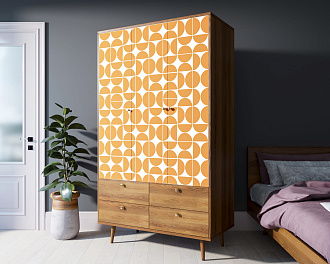 Шкаф трехстворчатый "Berber" принт 14 арт BB02/Print_14