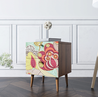 Тумбочка "Berber" с двумя ящиками 6 принт арт BB03/Print_06