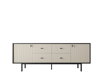 Комод две дверки и четыре ящика "Emerson" арт EM19/milky/L