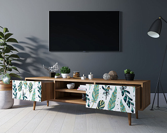 Комод "Berber" с нишей низкий под TV принт 44 арт BB49/Print_44