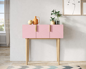 Консоль с тремя дверками "Line" LN15/GR1/pink