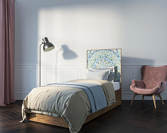 Кровать "Berber" 90 на 200 принт 46 арт BB43/Print_46