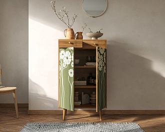 Комод "Berber" два ящика и дверки арт BB46/Print_53