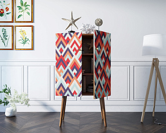 Комод на высоких ножках "Berber" 2 принт арт BB09/Print_02