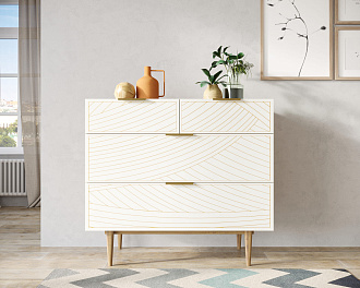 Комод с четыремя ящиками "Line" LN14/GR1/beige