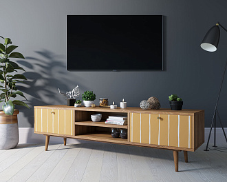 Комод "Berber" с нишей низкий под TV принт 43 арт BB49/Print_43