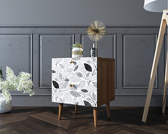 Тумбочка "Berber" с двумя ящиками 9 принт арт BB03/Print_09