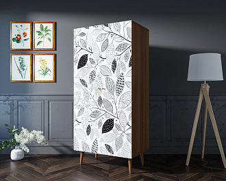 Шкаф малый двухстворчатый "Berber" принт 9 арт BB08/Print_09