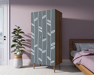 Шкаф малый двухстворчатый "Berber" принт 18 арт BB08/Print_18