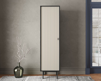 Шкаф c одной дверкой "Emerson" арт EM101/milky/L