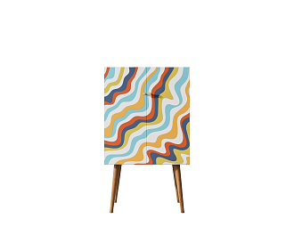 Комод на высоких ножках "Berber" принт 21 арт BB09/Print_21