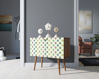 Комод на высоких ножках "Berber" малый принт 24 арт BB13/Print_24