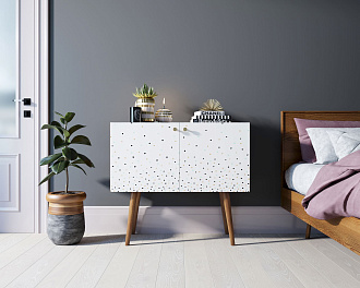 Комод на высоких ножках "Berber" малый принт 15 арт BB13/Print_15