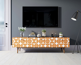 Комод "Berber" с ящиками низкий под TV принт 14 арт BB19/Print_14