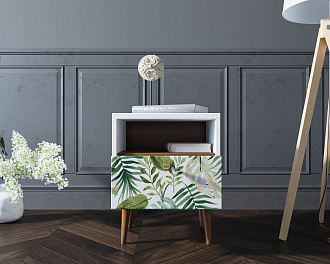 Тумбочка "Berber" с одним ящиком 4 принт арт BB06/Print_04