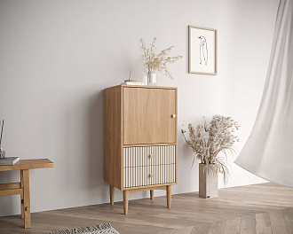 Высокая тумба Bubble Solid с двумя ящиками арт BBL11S