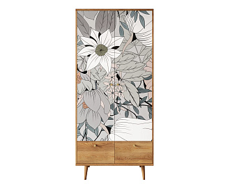 Шкаф двухстворчатый "Berber" принт 50 арт BB16/Print_50