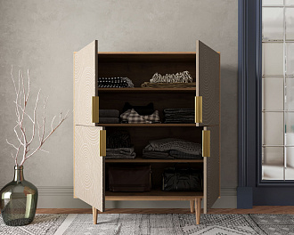 Большой комод с четырьмя дверками "Line" R19/beige