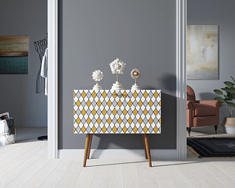 Комод на высоких ножках "Berber" малый принт 22 арт BB13/Print_22
