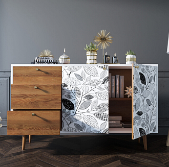 Комод "Berber" с двумя дверками и ящиками 9 принт арт BB05/Print_09