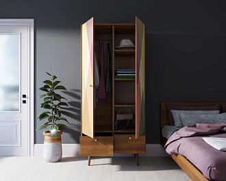 Шкаф двухстворчатый "Berber" принт 16 арт BB16/Print_16