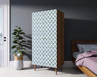 Шкаф малый двухстворчатый "Berber" принт 13 арт BB08/Print_13