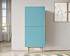 Вертикальный комод с двумя дверками "Line" LN05/GR1/blue