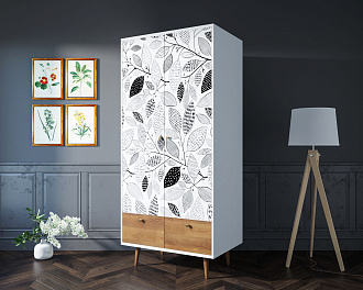 Шкаф двухстворчатый "Berber" принт 9 арт BB16/Print_09