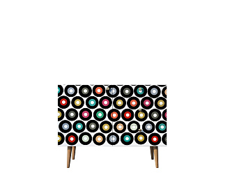 Комод "Berber" три ящика и дверка 37 принт арт BB34/Print_37