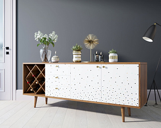Комод "Berber" удлиненный с бутылочницей 15 принт арт BB15/Print_15