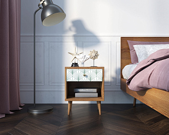 Тумбочка "Berber" с открытой полкой 38 принт арт BB33/Print_38