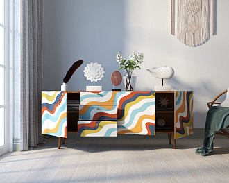 Комод "Berber" удлиненный принт 21 арт BB11/Print_21
