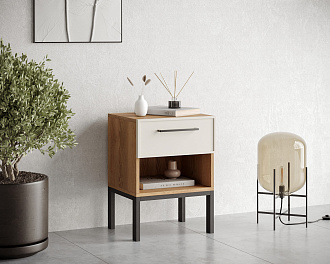 Тумбочка с верхним ящиком "Nicole" арт NEM11