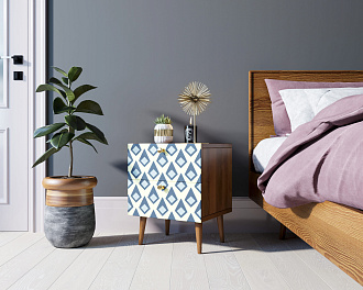 Тумбочка "Berber" с двумя ящиками 13 принт арт BB03/Print_13