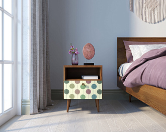 Тумбочка "Berber" с одним ящиком 24 принт арт BB06/Print_24