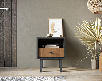 Тумбочка с нижним ящиком "Emerson" арт EM17