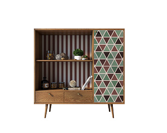 Стеллаж с нишей "Berber" принт 26 арт BB28/Print_26