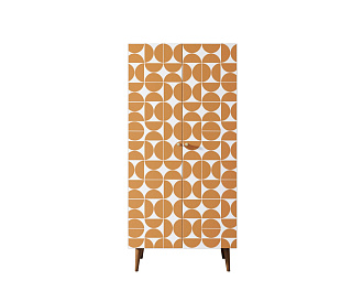 Шкаф малый двухстворчатый "Berber" принт 14 арт BB08/Print_14