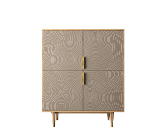 Большой комод с четырьмя дверками "Line" R19/beige